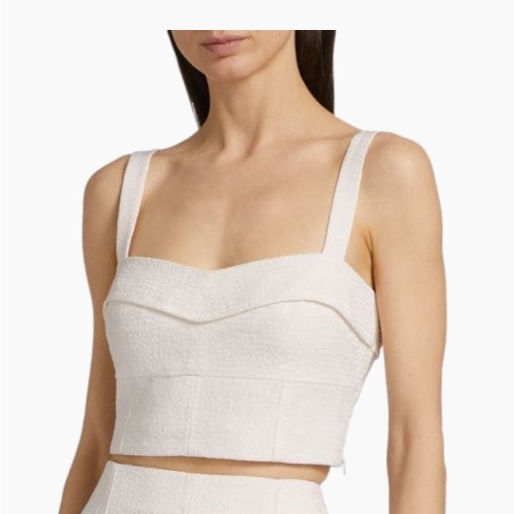 Veronica beard Faxon Jacquard Top in Dove new with tags